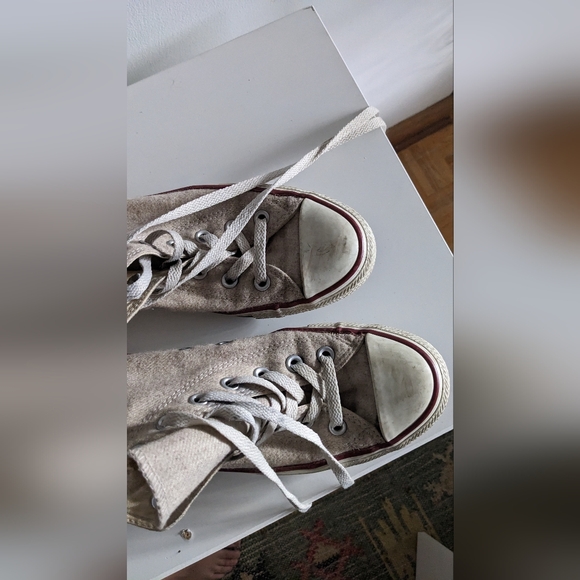 Oatmeal Converse All-Star High Tops - Picture 4 of 4